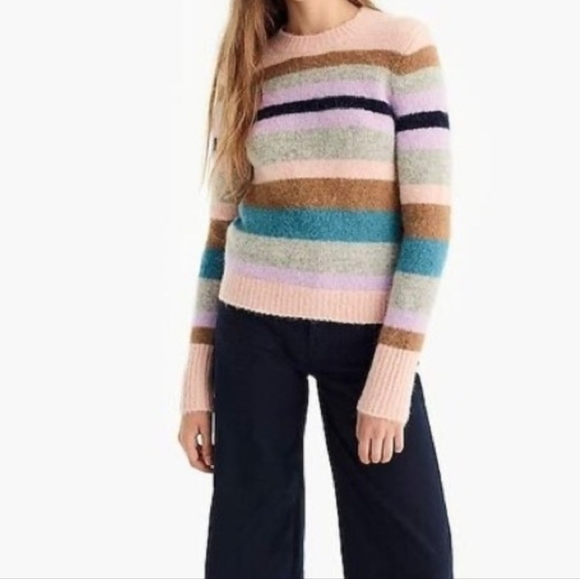 J.Crew Point Sur Women Sweater Multi-Color SzS Alpaca/Merino Wool Blend - Picture 2 of 14